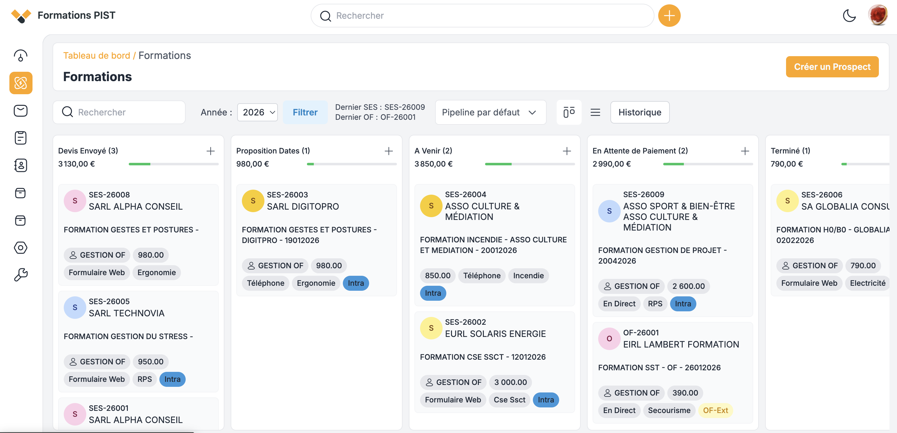 Aperçu Fpist Gestion-OF